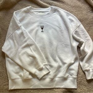 Abercrombie Espresso Martini White Crewneck Sweatshirt XL